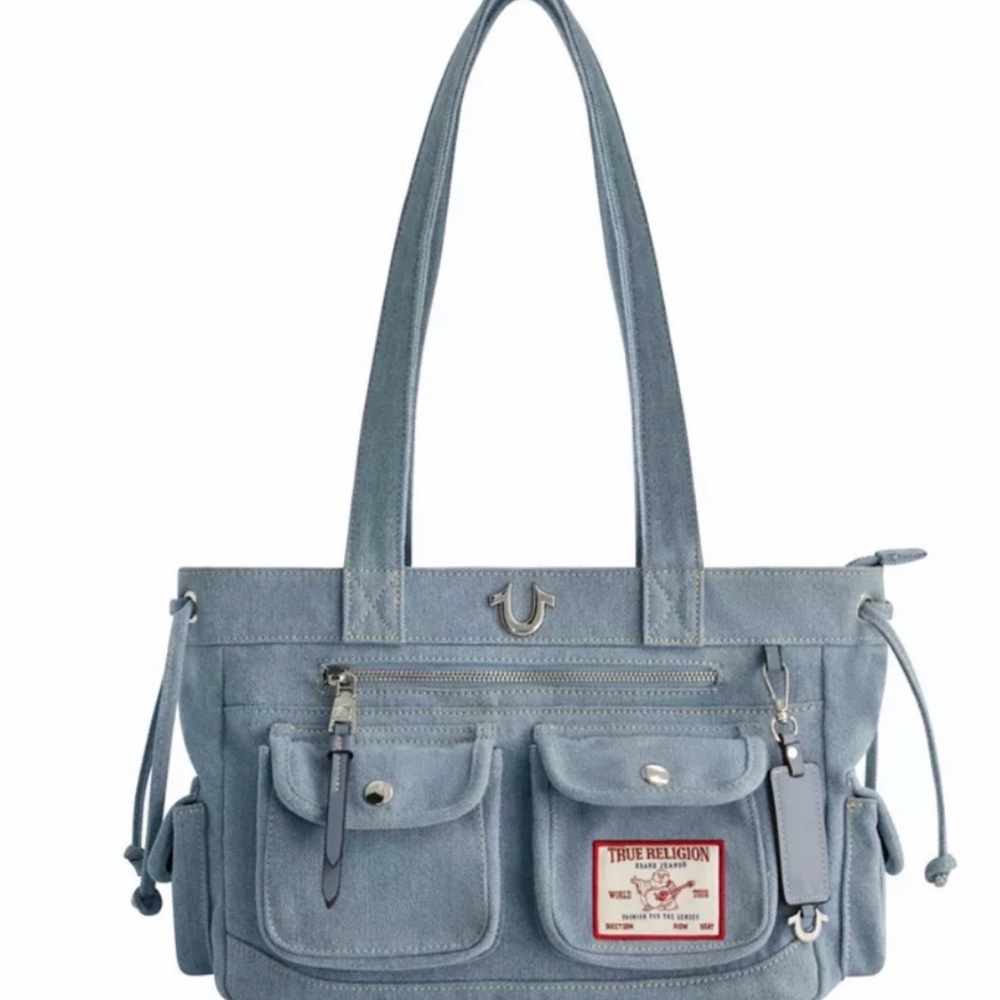 True Religion Light Blue Tote Bag